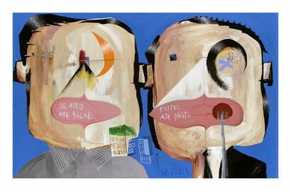 TriBeCa Lunch - a Paint Artowrk by rob omodiagbe